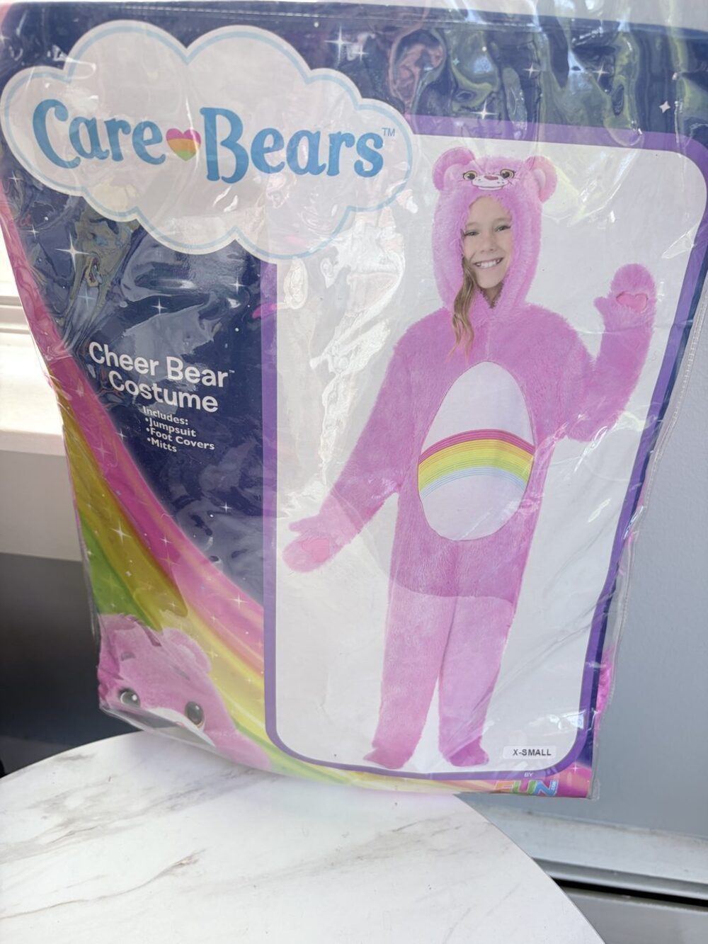 Care Bears Cheer Bear Pink Plush Hooded Costume Jumpsuit